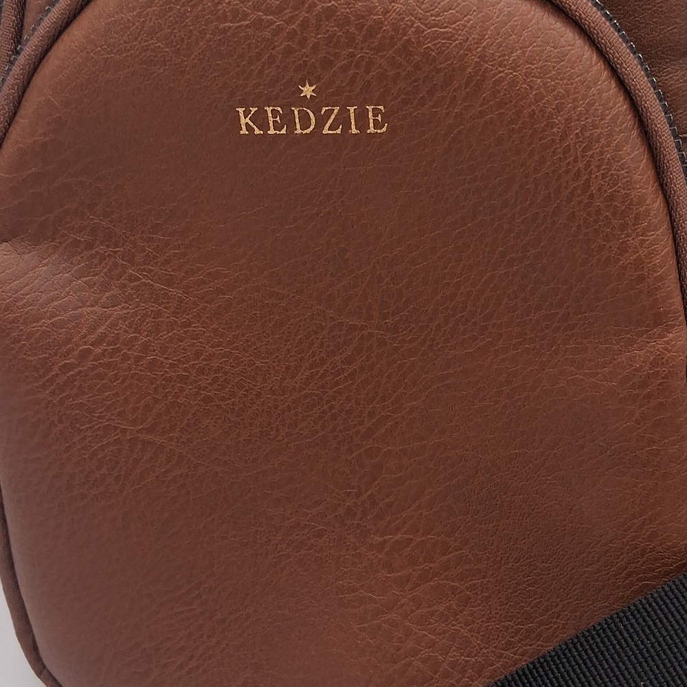 Kedzie Brown Leatherette Crossbody Sling Bag - Picture 2 of 5